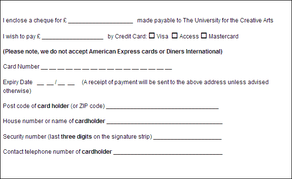 payment form